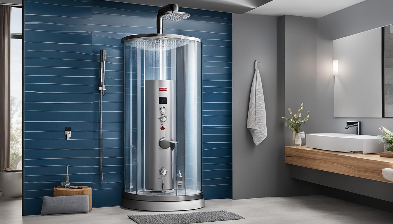 Remote shower water heater